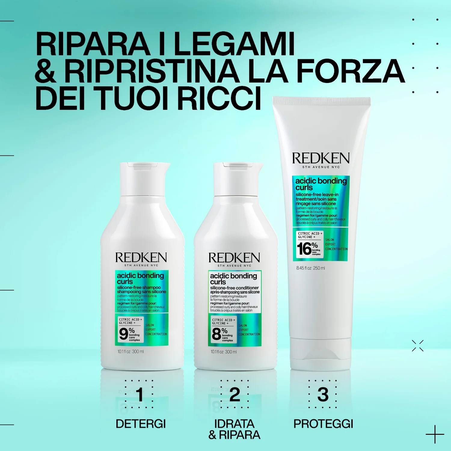 Tratamiento sin enjuague Acidic Bonding Curls sin silicona - Crema para peinar y dar acabado al cabello, acondicionador sin enjuague