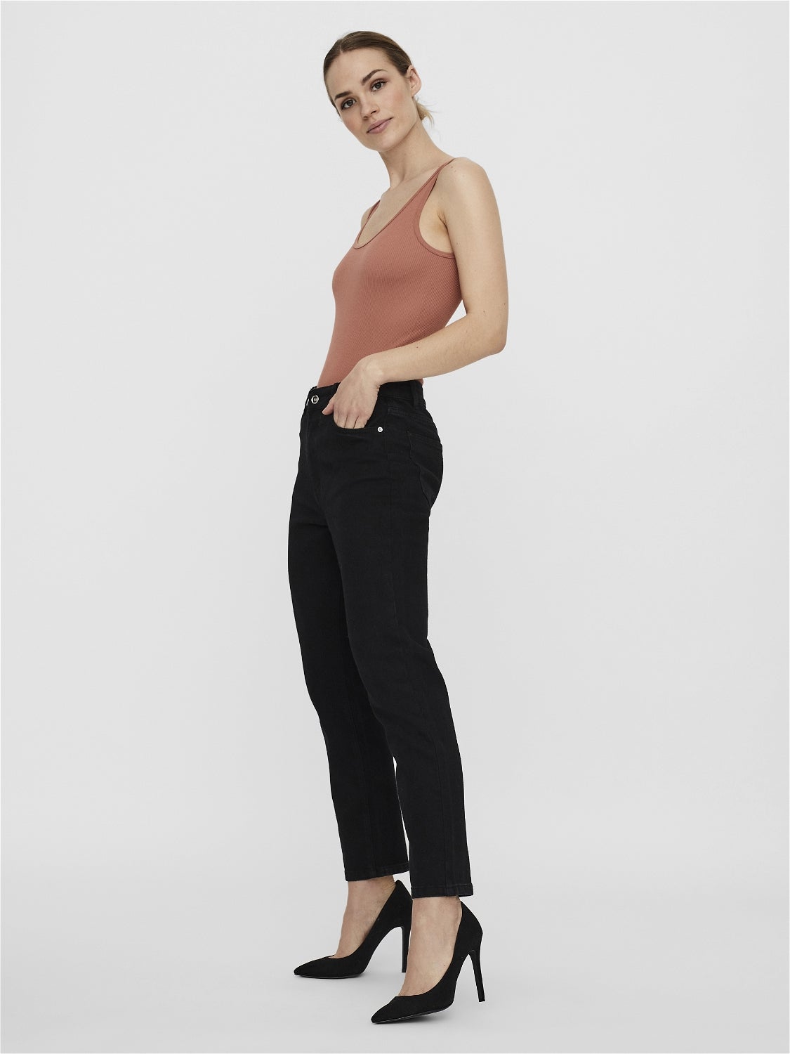 VMBRENDA Hohe Taille Gerade geschnitten Jeans