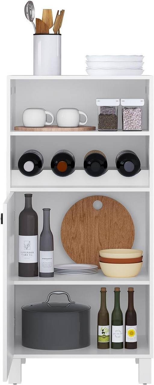 Woltu Weinschrank (1-St) Küchenschrank mit Weinregal, verstellbaren Regalböden