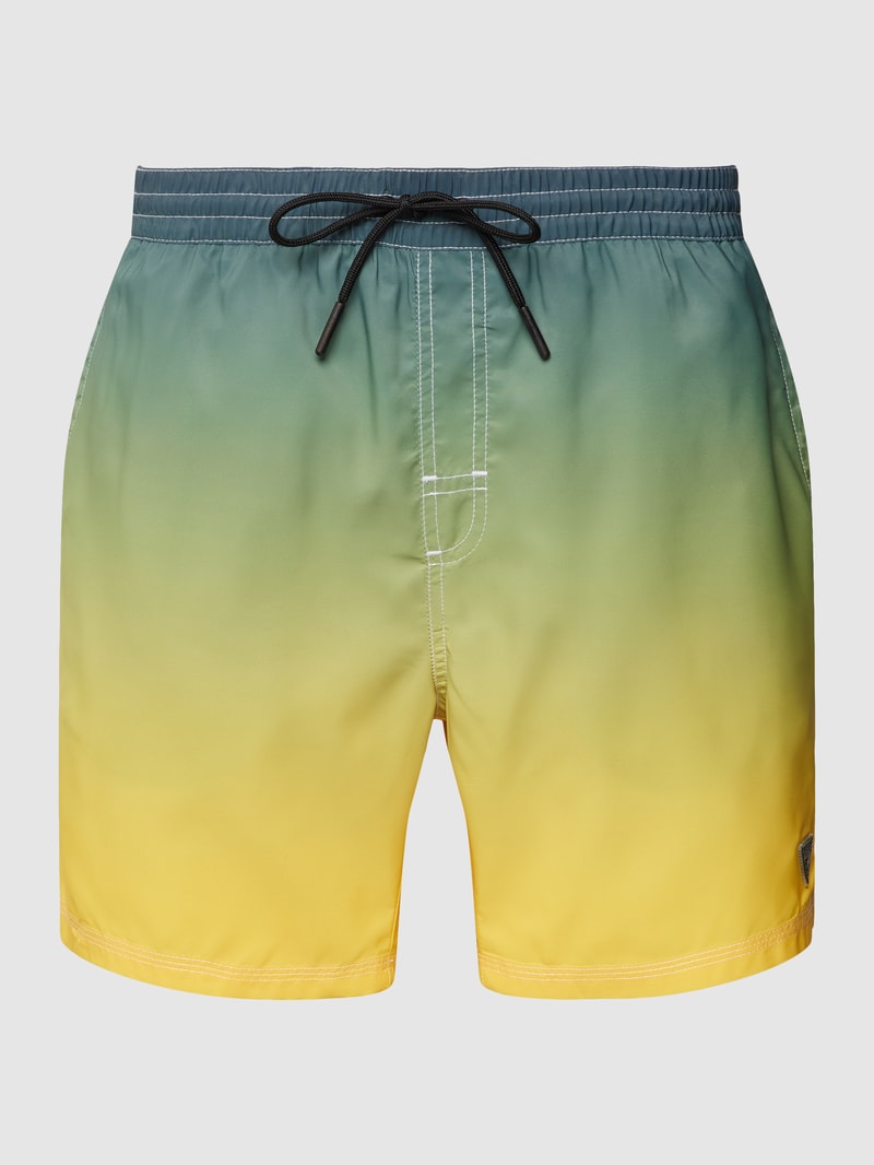 Badehose mit Allover-Muster in gelb