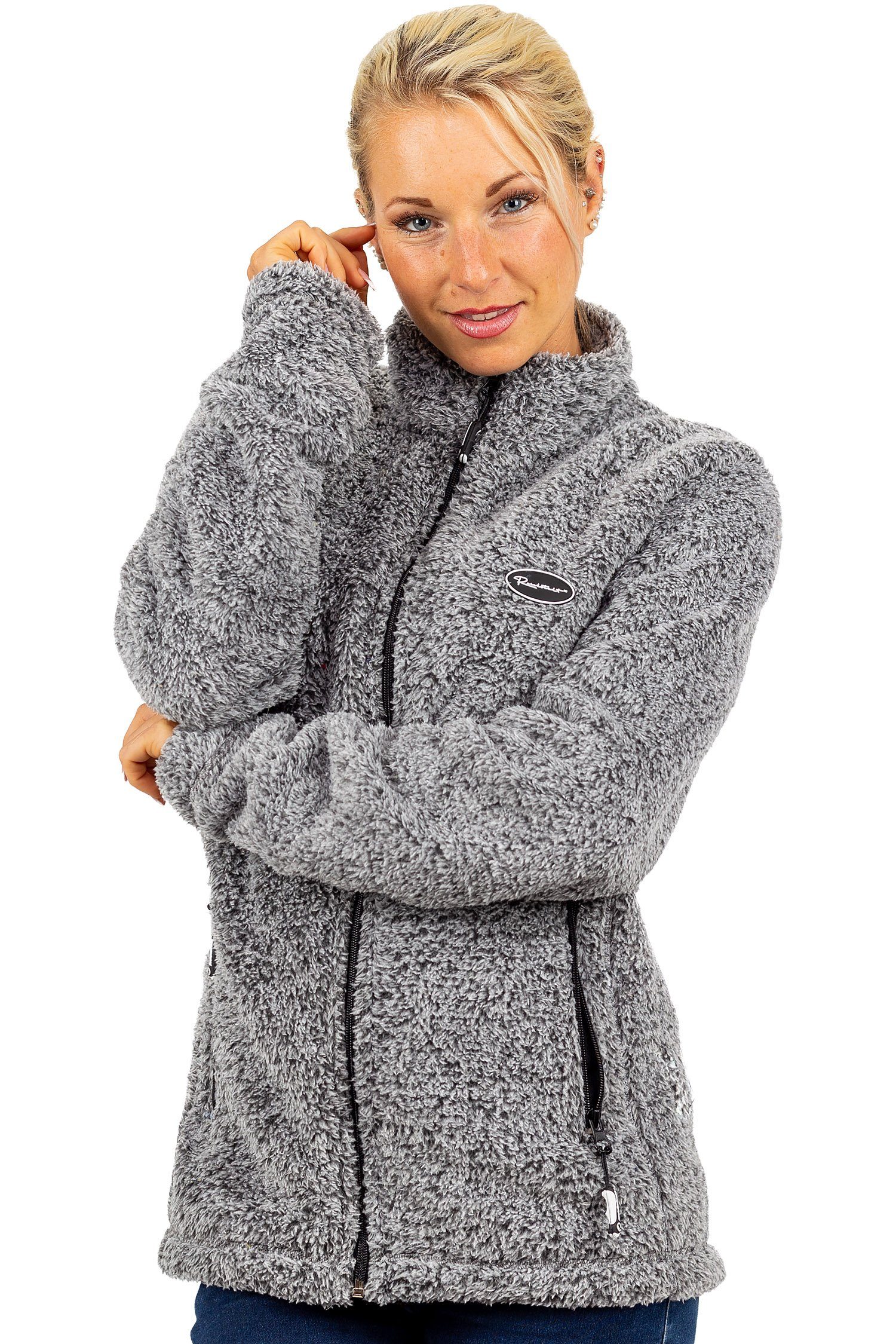 Reichstadt Fleecejacke Reichstadt Damen Fleecejacke 22RSW002 (1-St) mit Stehkragen und langen Ärmeln