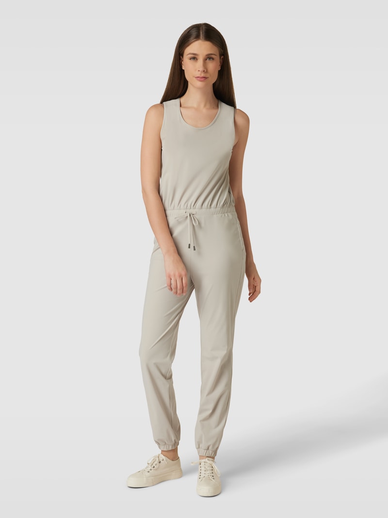 Jumpsuit mit Rundhalsausschnitt Modell 'Ecetera' in stein