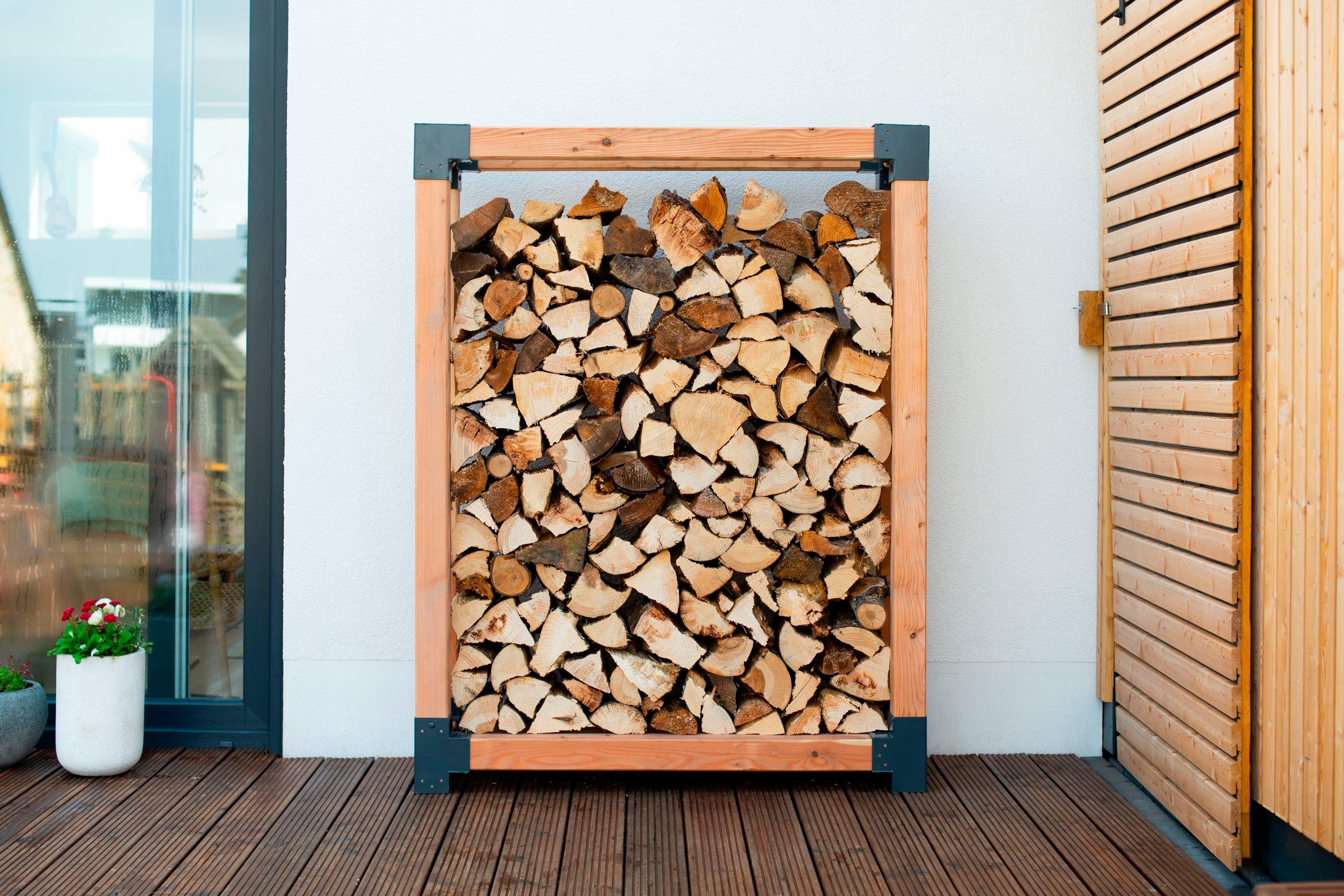 50NRTH Kaminholzregal Michel XL, BxTxH:138x40x180 cm