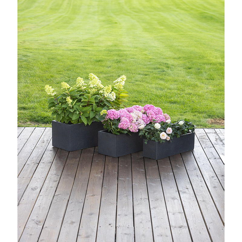Home Plantekasse 80x30 cm, antrasitt granitt
