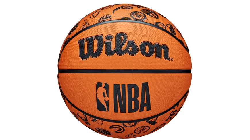 Wilson NBA Basketball All Team Orange/Black,  Gr. 7