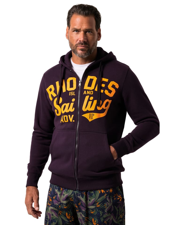 JP1880 Sweatjacke in dunkel violett günstig kaufen