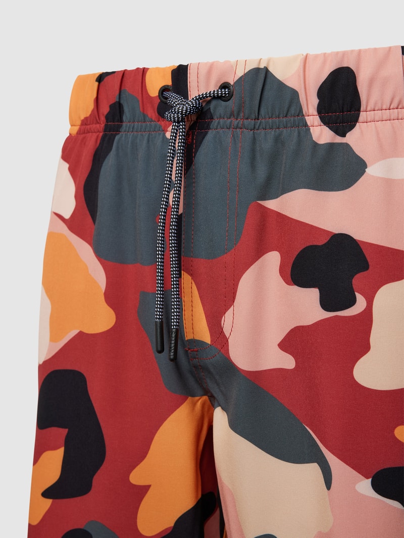 Badehose mit Allover-Muster in rostrot
