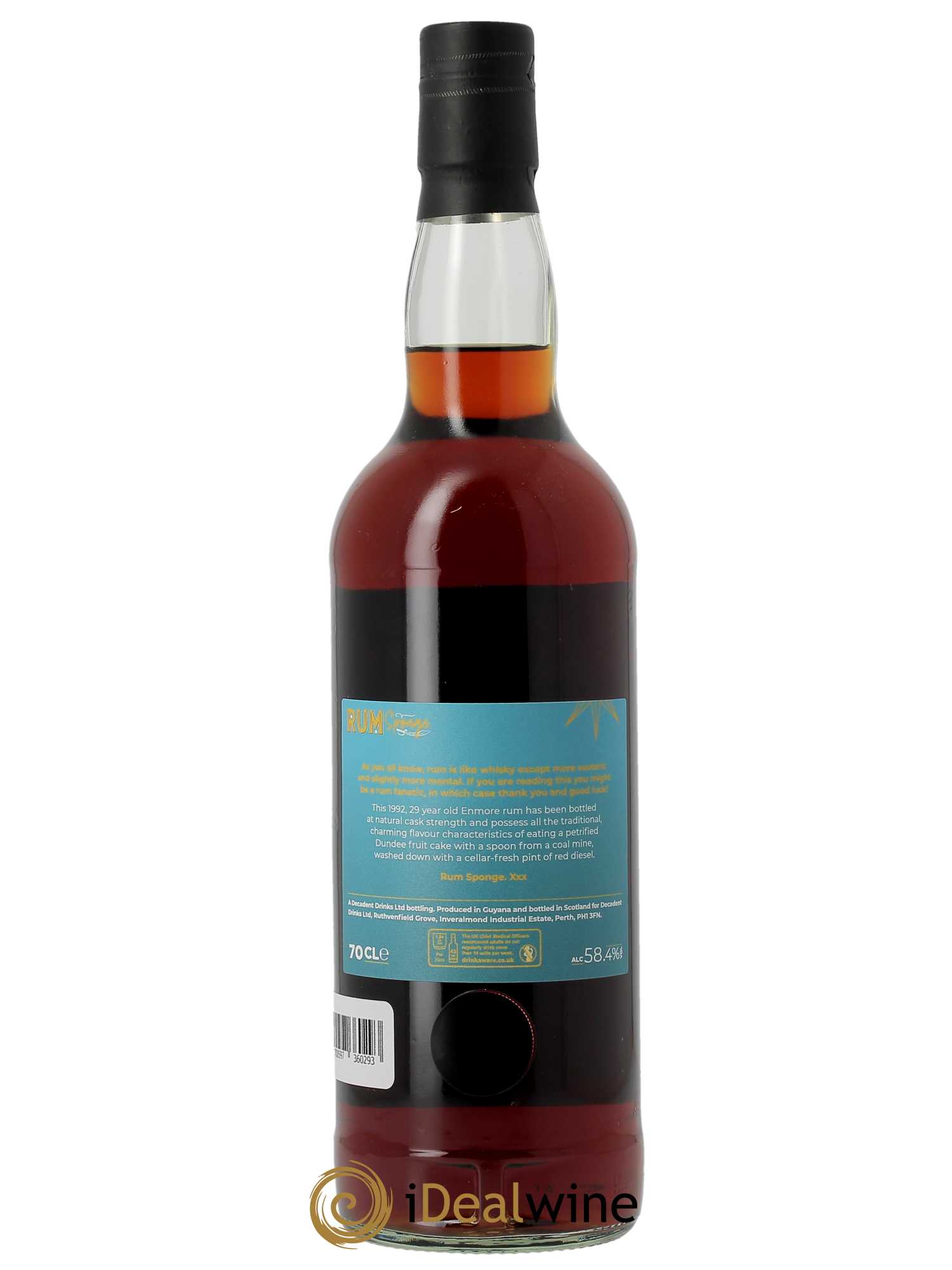 Rhum Enmore 29 ans Edition No 15 Rum Sponge (70cl) 1992 - Lot de 1 Bouteille
