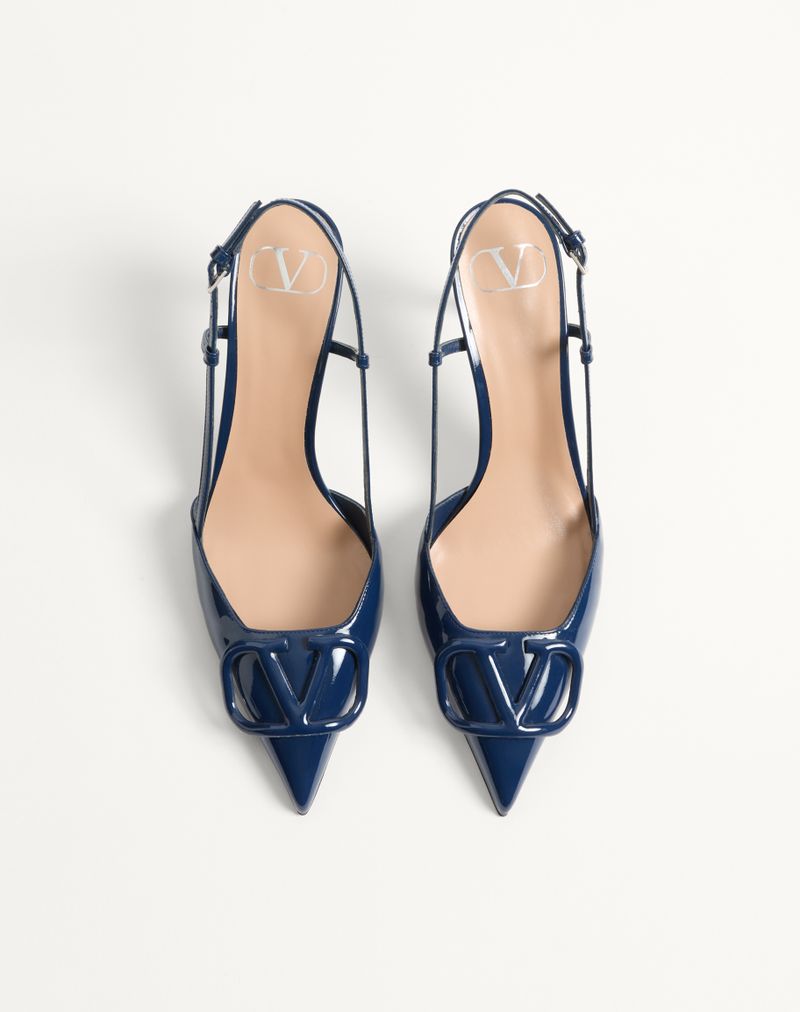 VLogo Signature Patent Slingback Pump 80mm