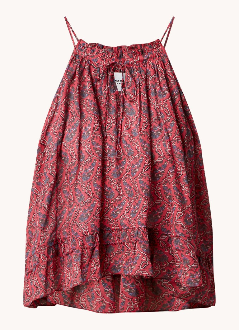 Isabel Marant Fabino οργανικό βαμβάκι με φλοράλ σχέδια και crop top