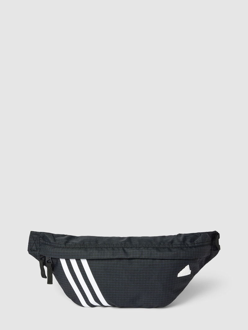 Bauchtasche mit Label-Patch in schwarz