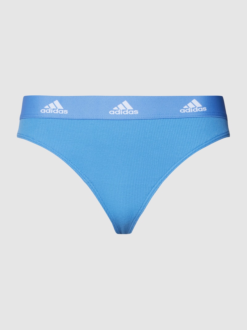 String mit elastischem Label-Bund in hellblau