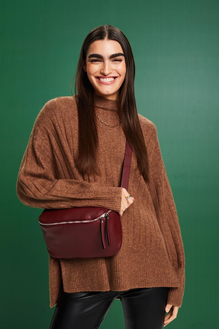 Gerippter Flachstrickpullover