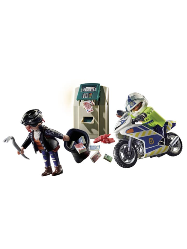 Playmobil Spielfigur Set City Action Polizei-Motorrad Verfolgung des Geldräubers, 4-10 J. günstig kaufen onesize
