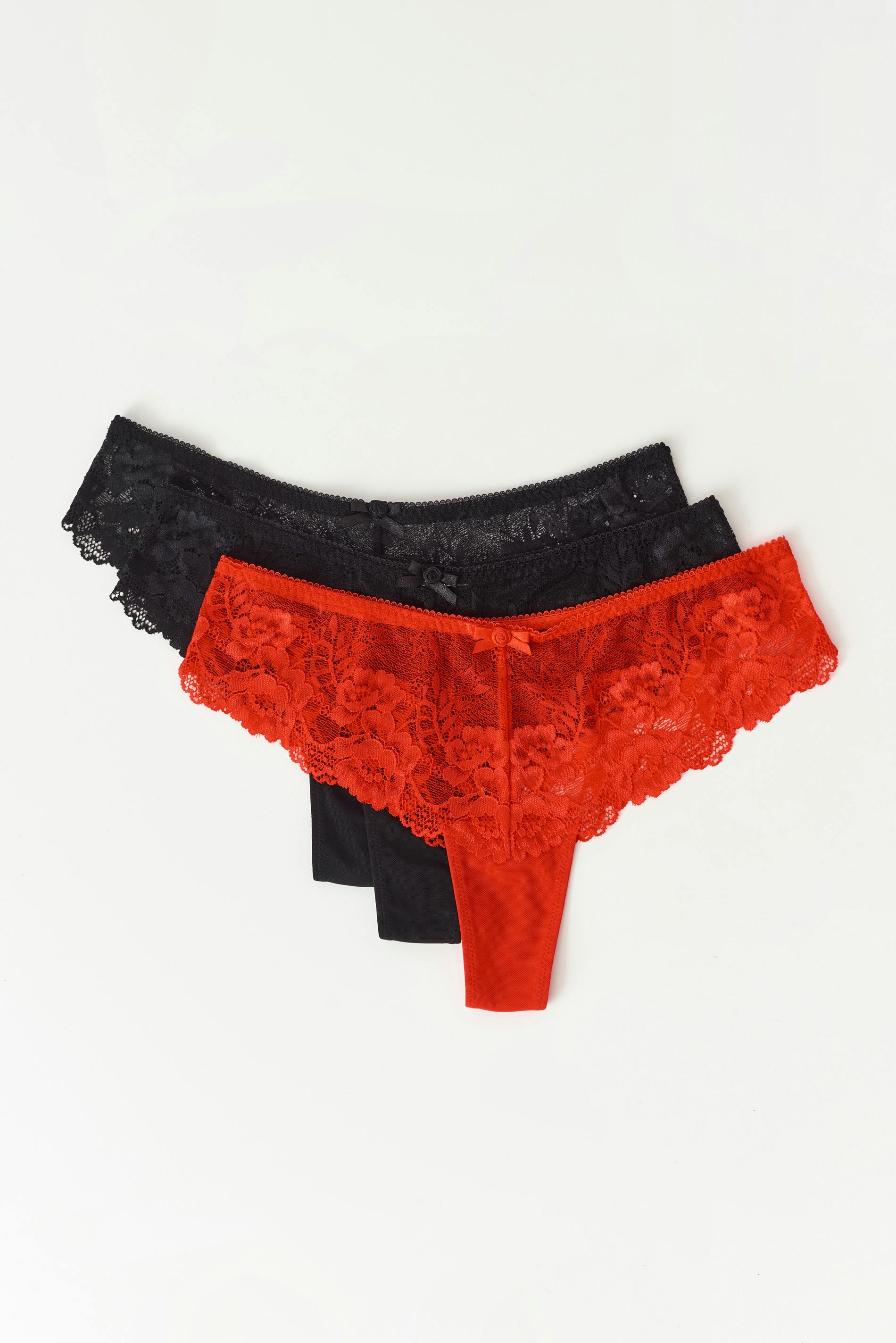 3-pack lace string