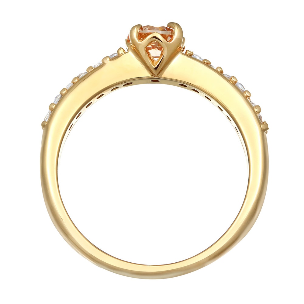 Elli PREMIUM Elli PREMIUM Bague Femmes Bague de fiançailles Elegant avec topaze et morganite e Bague