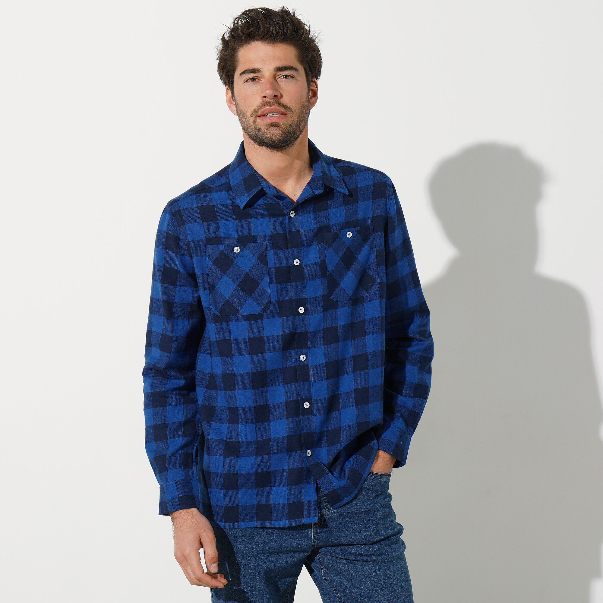 Chemise carreaux écossais flanelle
