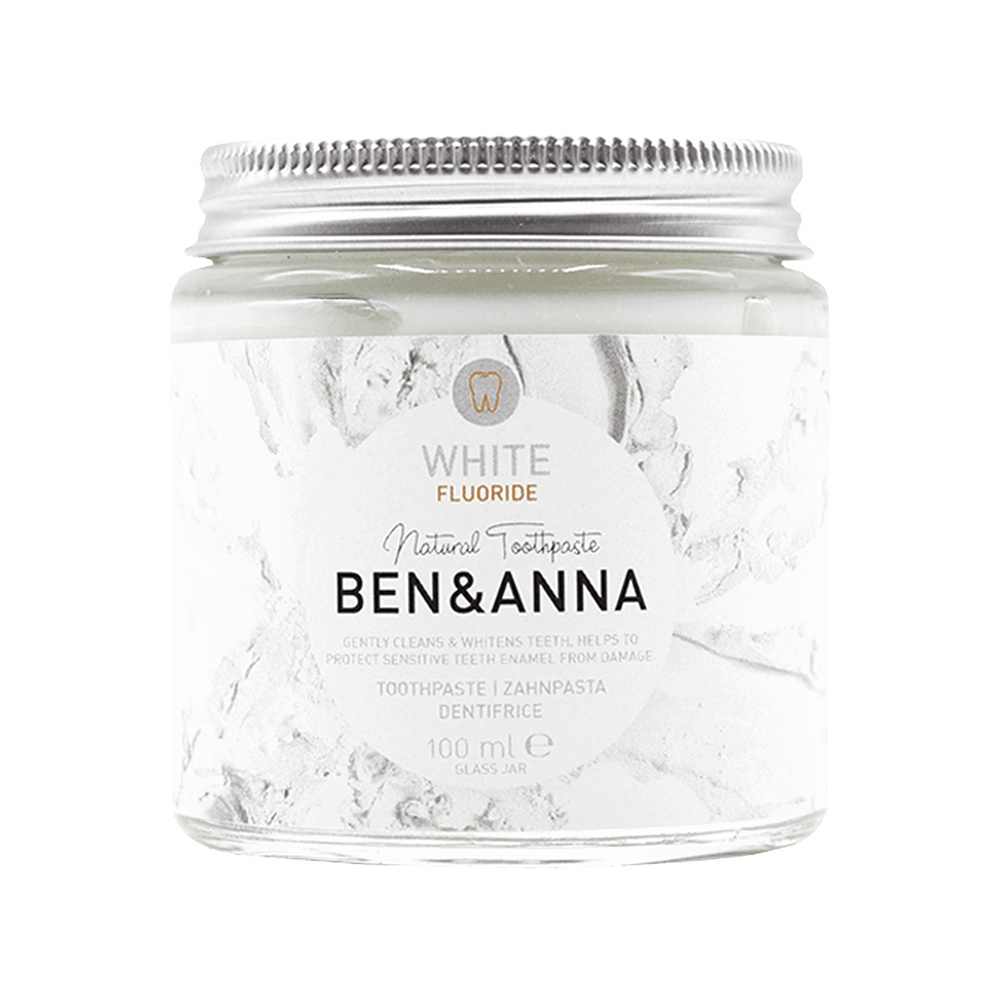 ben & anna Blancheur White - Avec Fluor Dentifrice naturel en pot