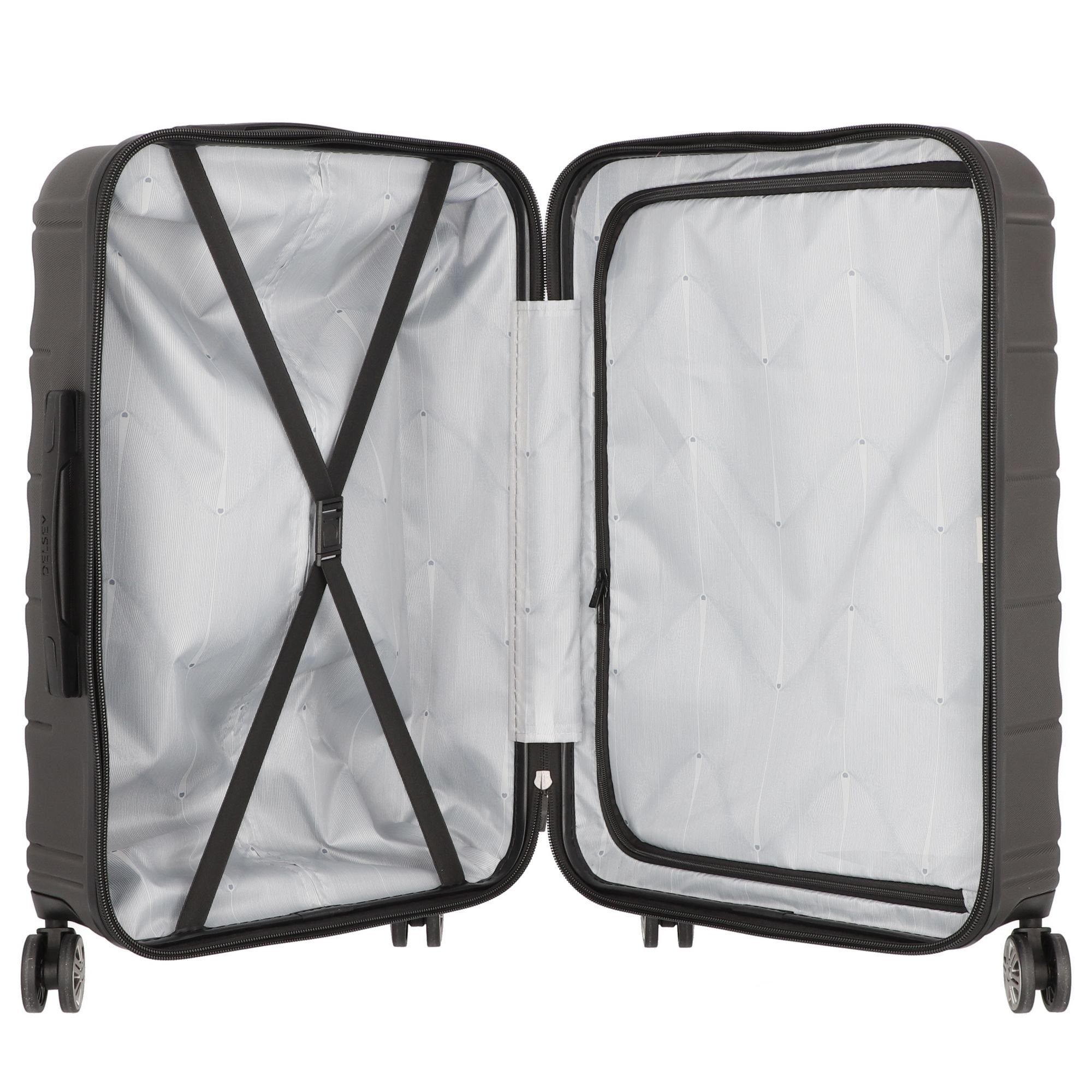 Delsey Trolleyset Meteor, 4 Rollen, (3-teilig, 3 tlg), ABS