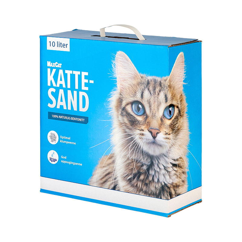 MaxCat Kattesand 10 l hvit u/lukt MaxCat