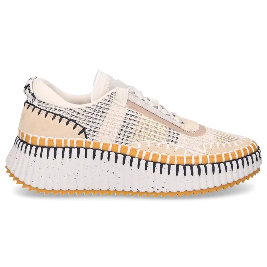 Chloé - Sneaker low NAMA Baumwolle - beige
