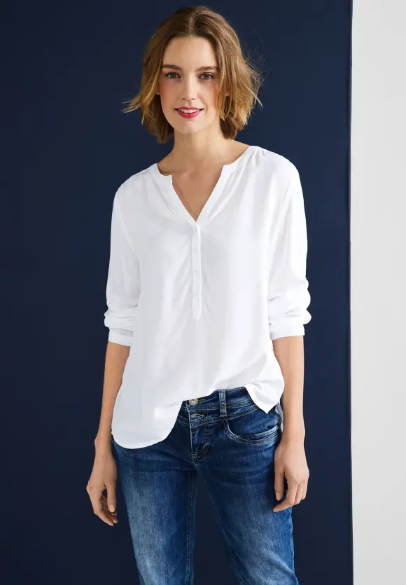 Street One Bluse in Unifarbe