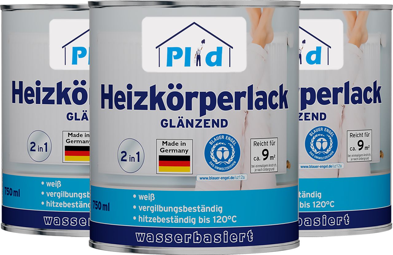 Plid Premium Heizkörperlack LF Thermolack weiß Glänzend Weiß
