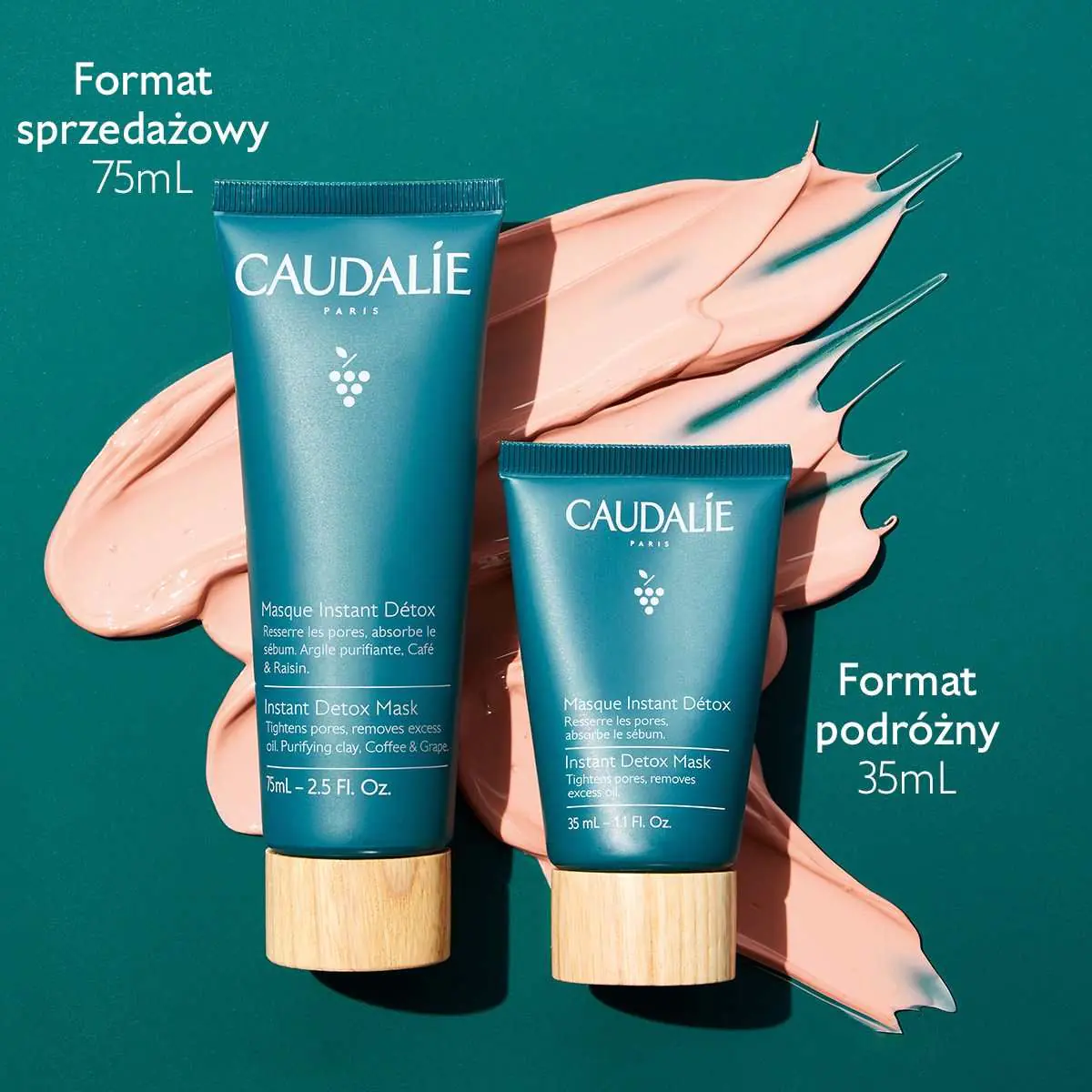 Caudalie Vinergetic C+ akimirksniu detoksikuojanti kaukė, 75 ml