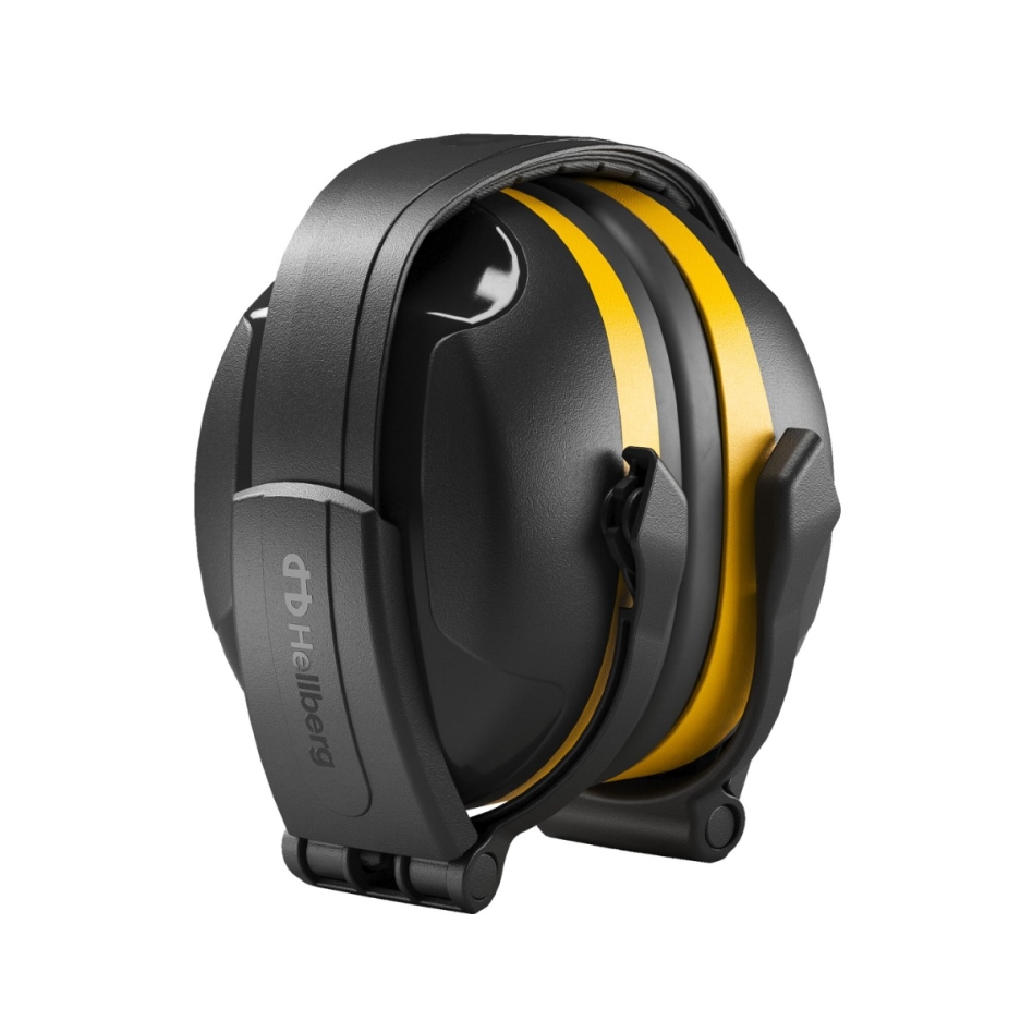 Hellberg 41502-001 Skladacie chrániče sluchu Secure 2 žlté, hlavový most SNR 30db, úroveň 2
