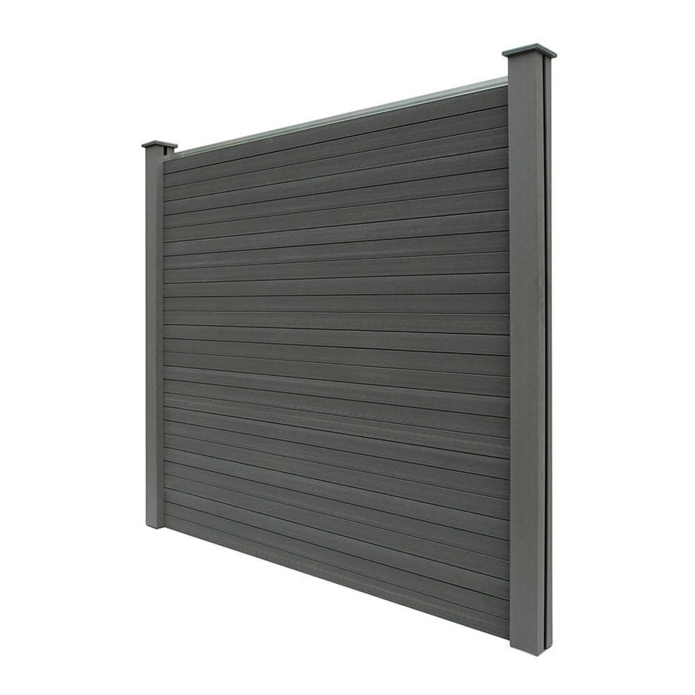 HOME DELUXE Gartenzaun WPC Sichtschutzzaun CALLADO, 1x Element + 2x Pfosten inkl. Pfostenträgern