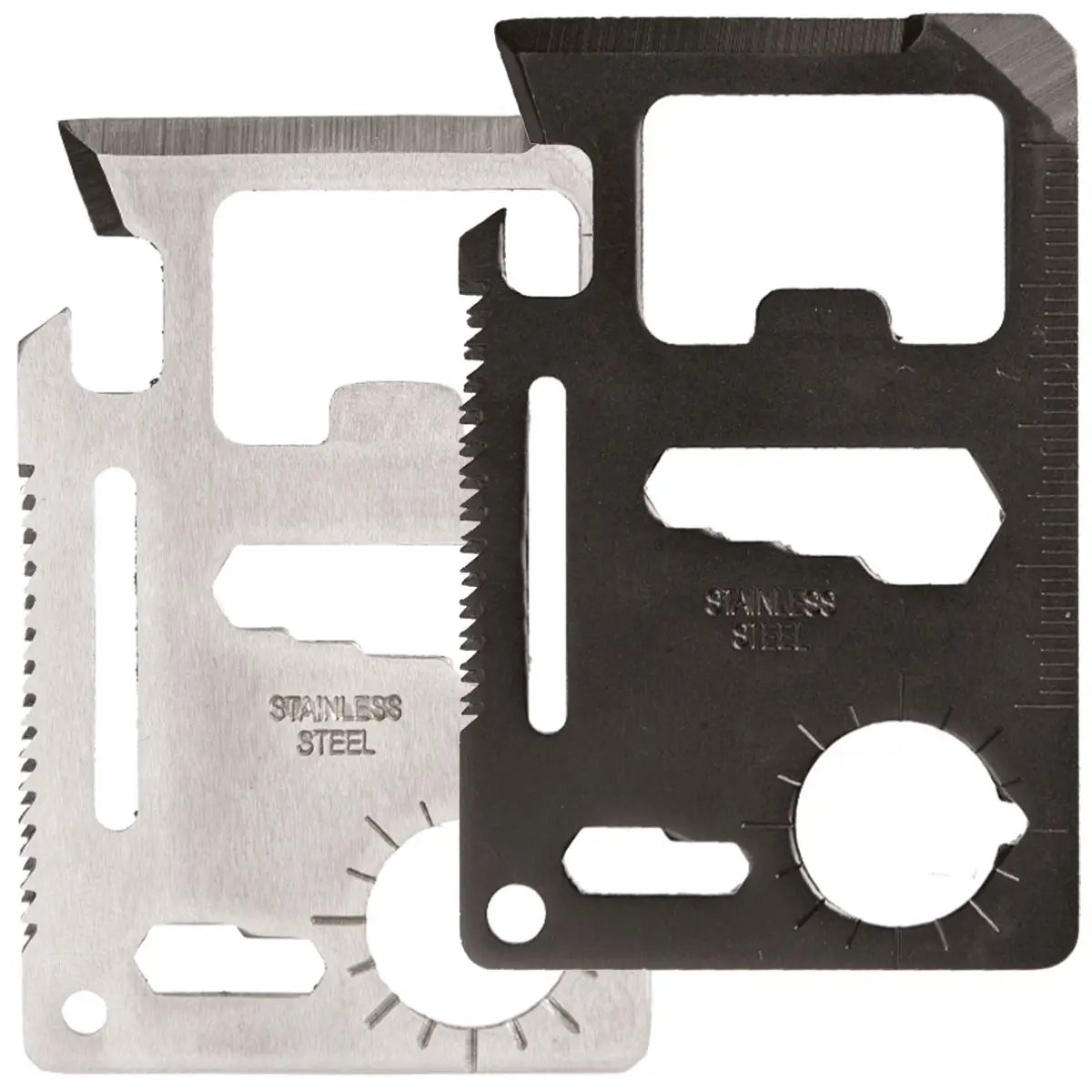 Survival Tool Card mit Hülle versch. Farben