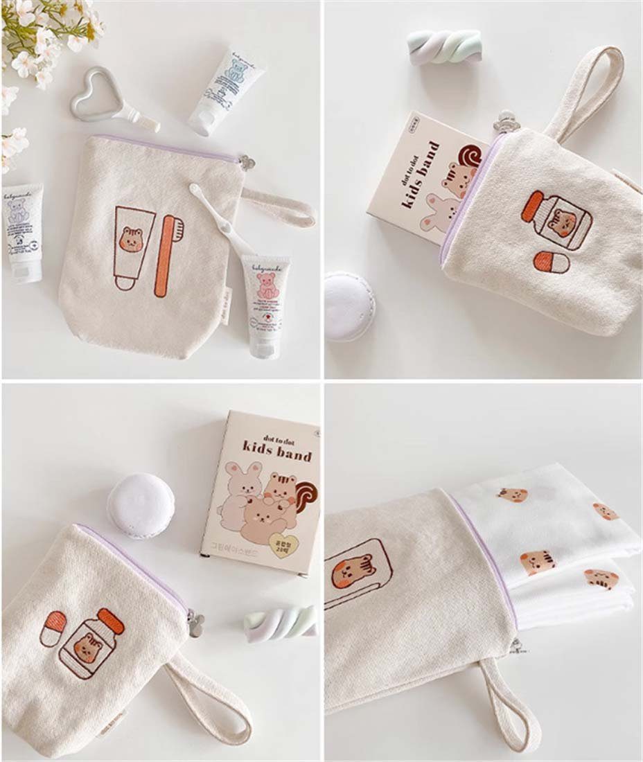 YANN Aufbewahrungstasche Tragbare Aufbewahrungstasche aus Segeltuch, (Aufbewahrungstaschen-Set mit innenliegender wasserdichter Reise-Make-up-Aufbewahrungstasche, 7-tlg)