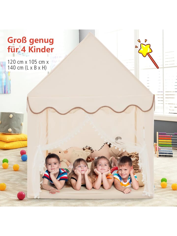 COSTWAY Spielhaus in Beige günstig kaufen 120 cm