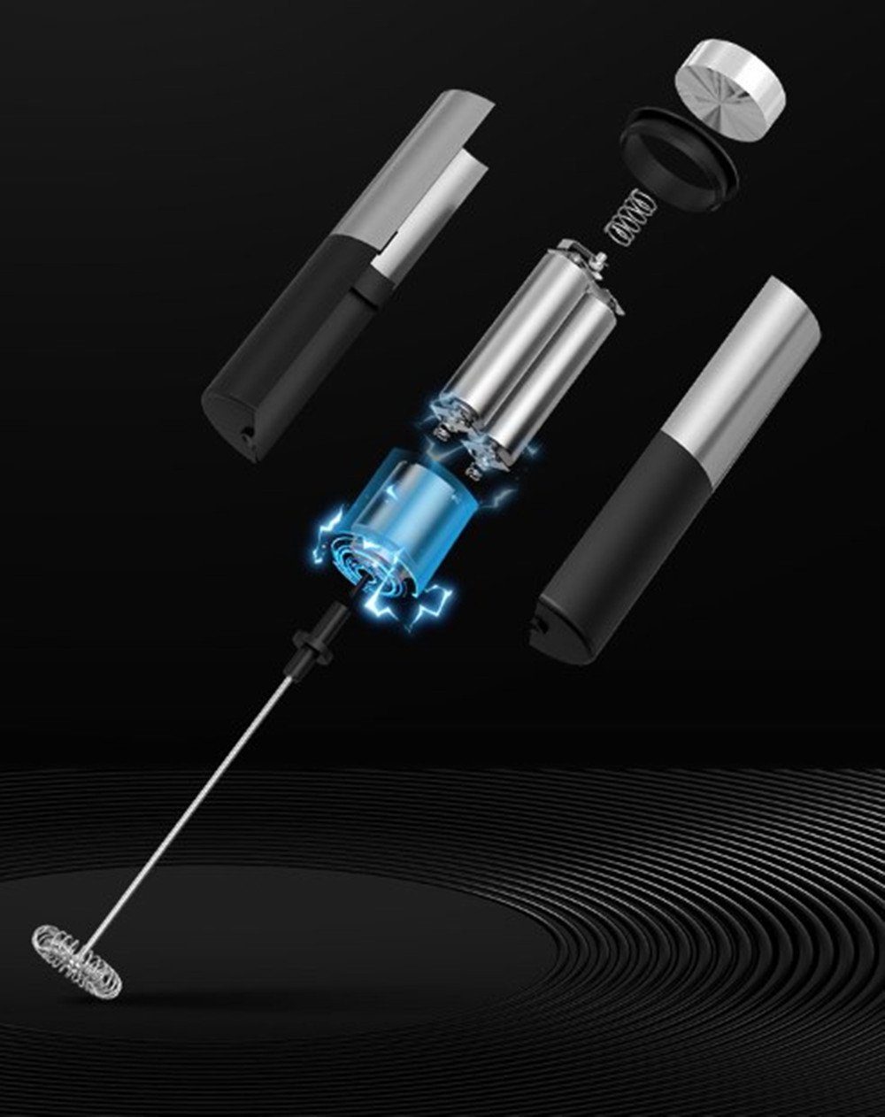 XDeer Milchaufschäumer Elektrischer Milchaufschäumer, USB Wiederaufladbar Milchschäumer, Schneebesen, Milchshake Mixer Milk Frother, Aufschäumer für Kaffee