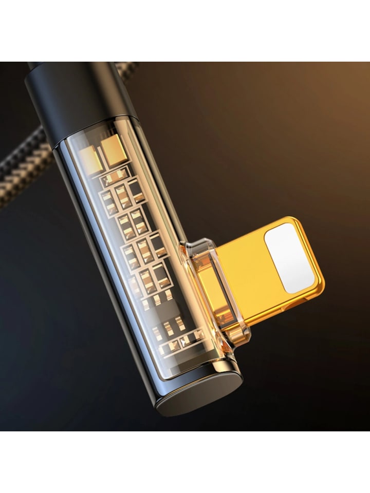 COFI 1453 Gaming-Kabel USB Kabel kompatibel mit iPhone 2,4A 1,2m in Schwarz günstig kaufen 1200