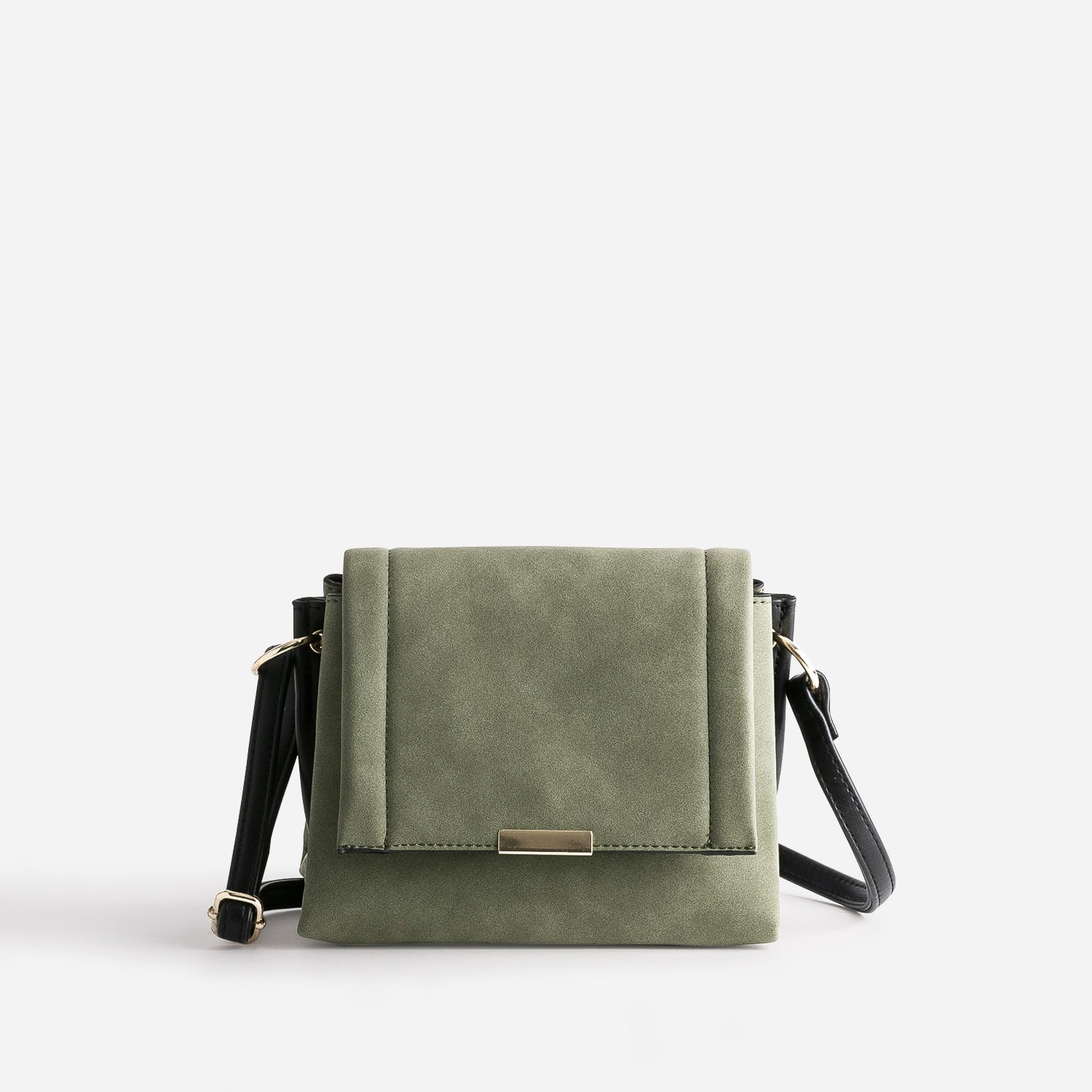 Petit sac à main kaki suédé