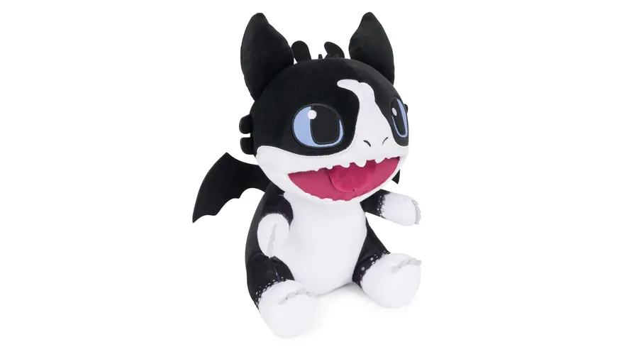 Spin Master DreamWorks Dragons Donner-Plüschtier mit Plasmastrahl-Funktion, 27,9cm großes Stofftier, Die 9 Welten