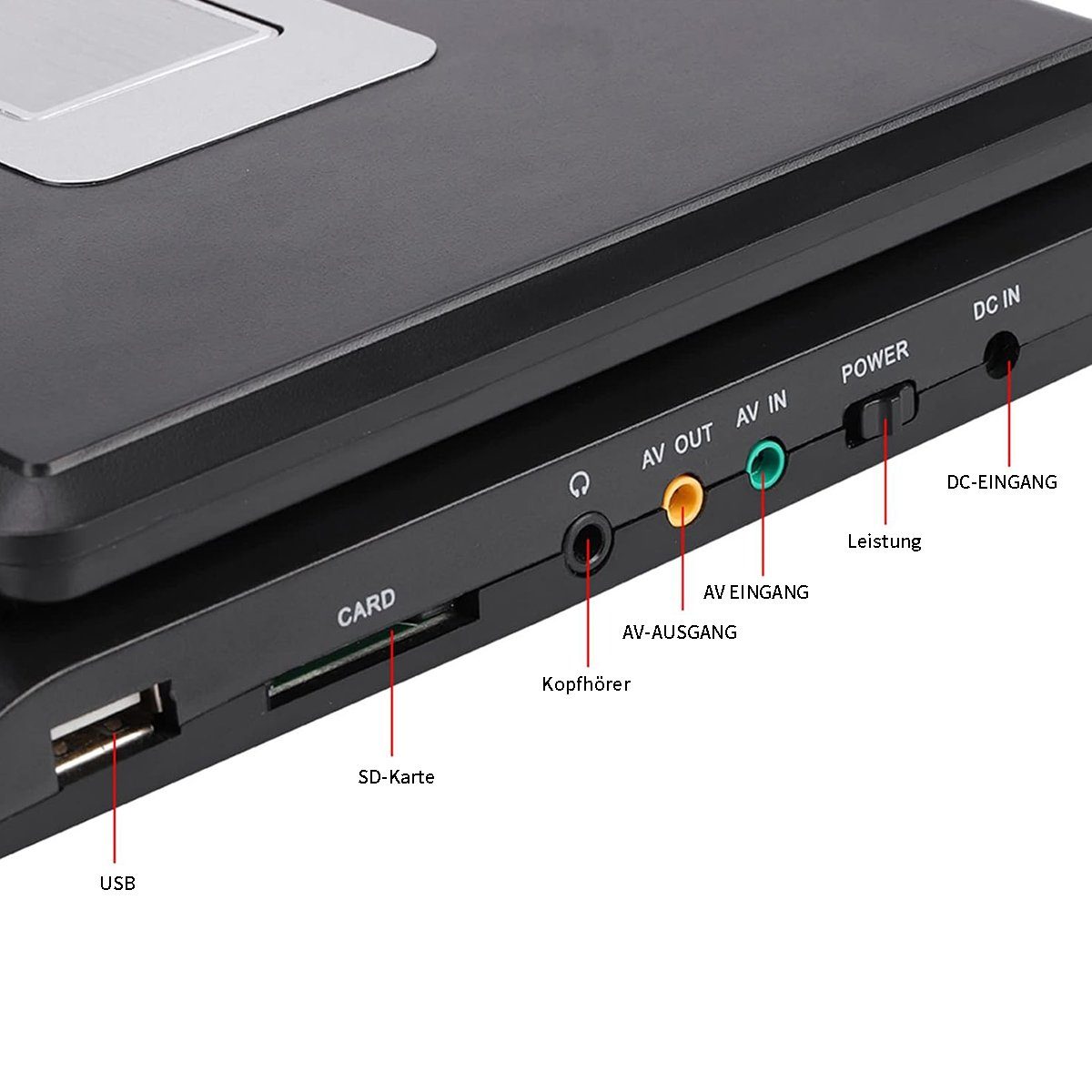 Yoyaxi Tragbarer 7,8-Zoll-DVD-Player,wiederaufladbar,Spielfunktion,AV-Ausgang Portabler DVD-Player (AVI EVD DVD SVCD VCD CD CD R RW MPEG 4, TV-Funktion)