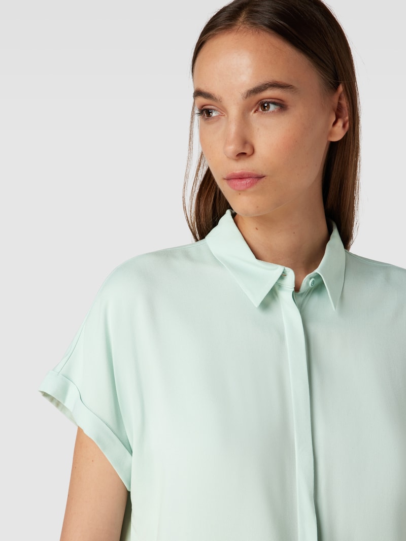 Bluse aus Viskose mit verdeckter Knopfleiste Modell 'ZONJAA' in mint