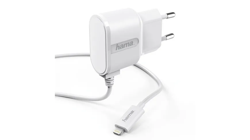 Hama Ladegerät, Lightning, 1 A, Weiß