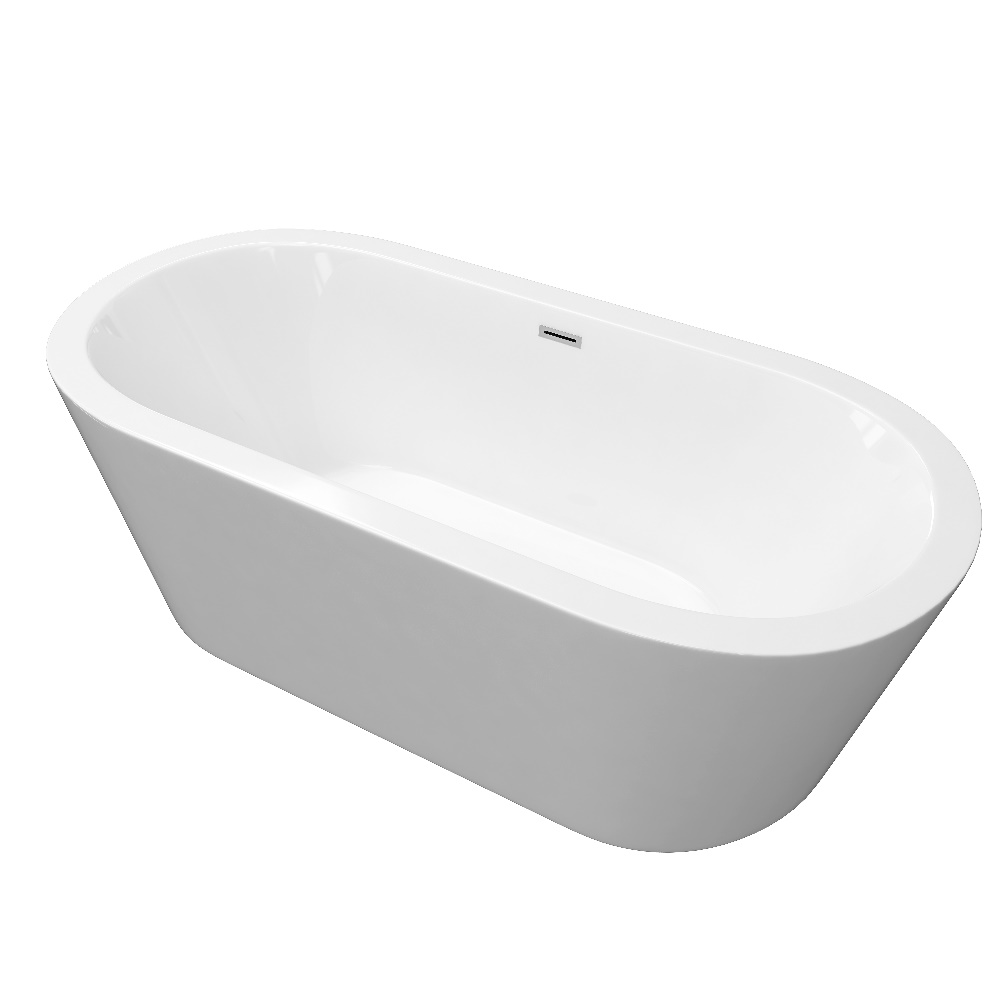 TroniTechnik Freistehende Badewanne Acrylbadewanne Standbadewanne Piperi 168cm x 80cm x 60cm