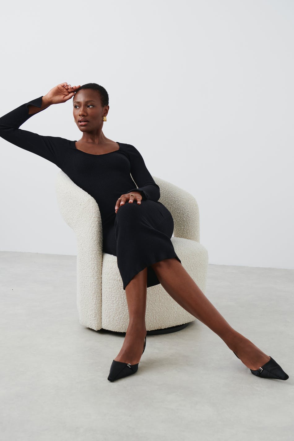 Knitted midi dress
