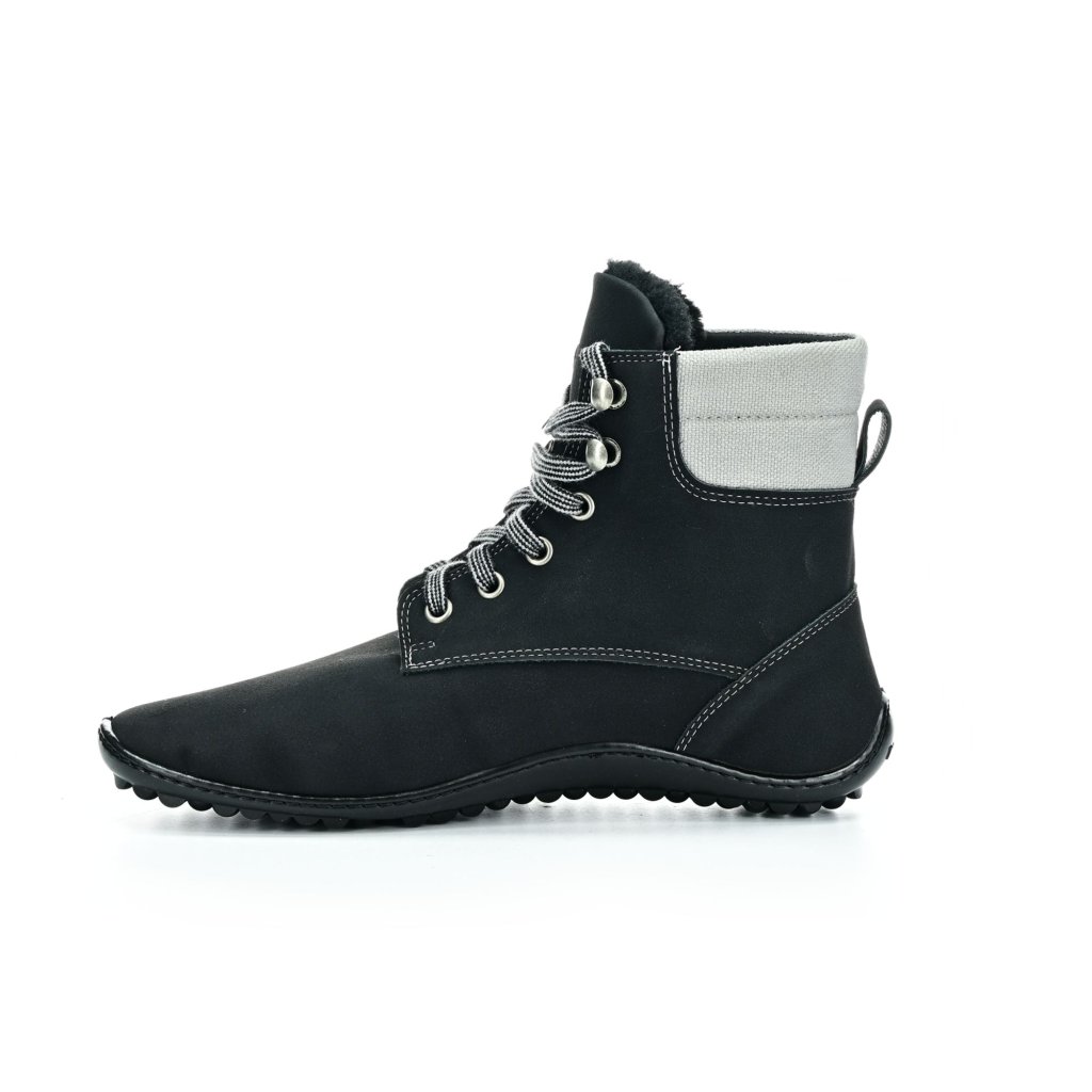 Leguano Icebare schwarze Winter-Barfußstiefeletten
