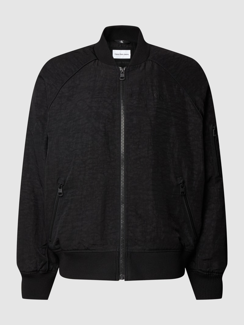 Oversized Jacke mit Reißverschluss Modell 'EXPOSED' in black
