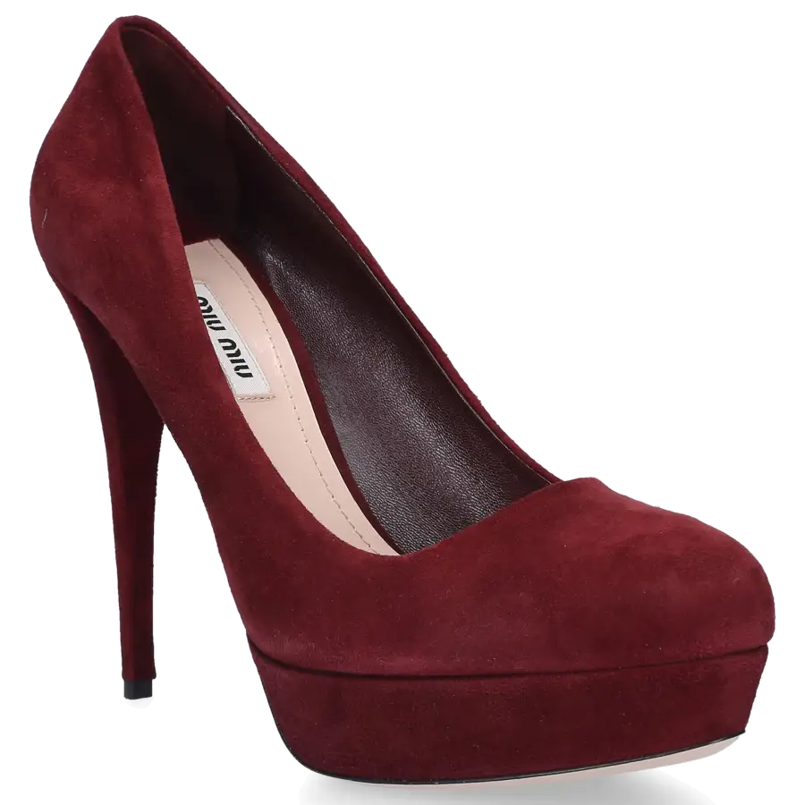 Miu Miu - Pumps Veloursleder - rot