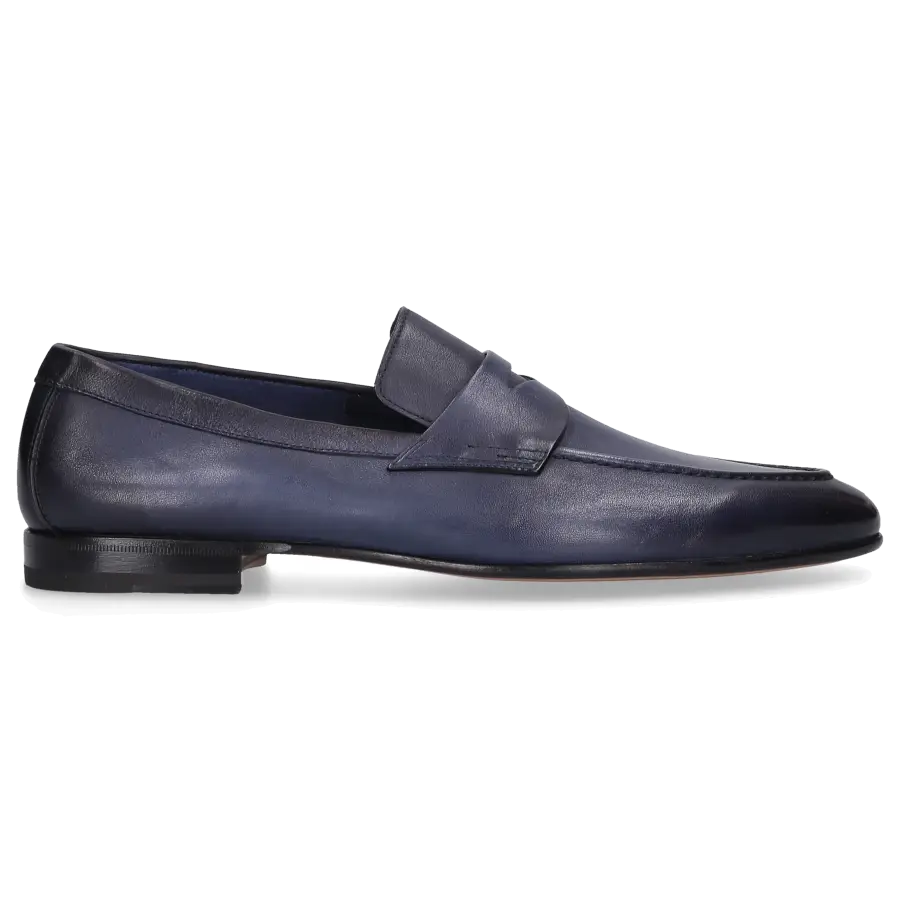 Santoni - Loafer 17511 Kalbsleder - blau