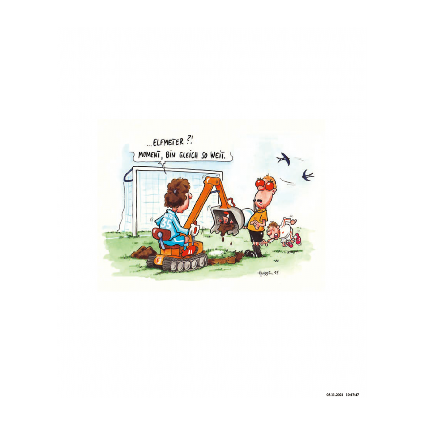 kicker Cartoon Buch- Hier lebt der Fussball!
