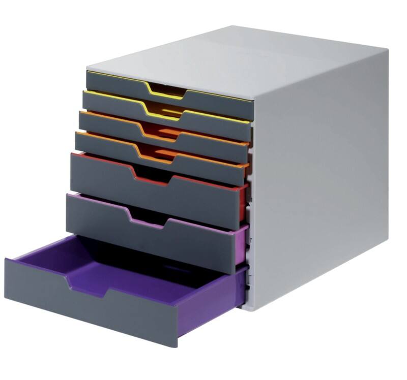 DURABLE Varicolor Schubladenboxen ABS (Acrylnitril-Butadien-Styrol) Mehrfarbig 7 Schübe 29,2 x 35,6 x 28 cm