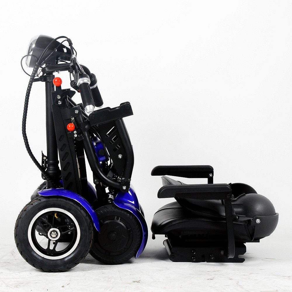 ANTAR E-Scooter mit Tasche und Korb Blau  AT52317 B faltbar