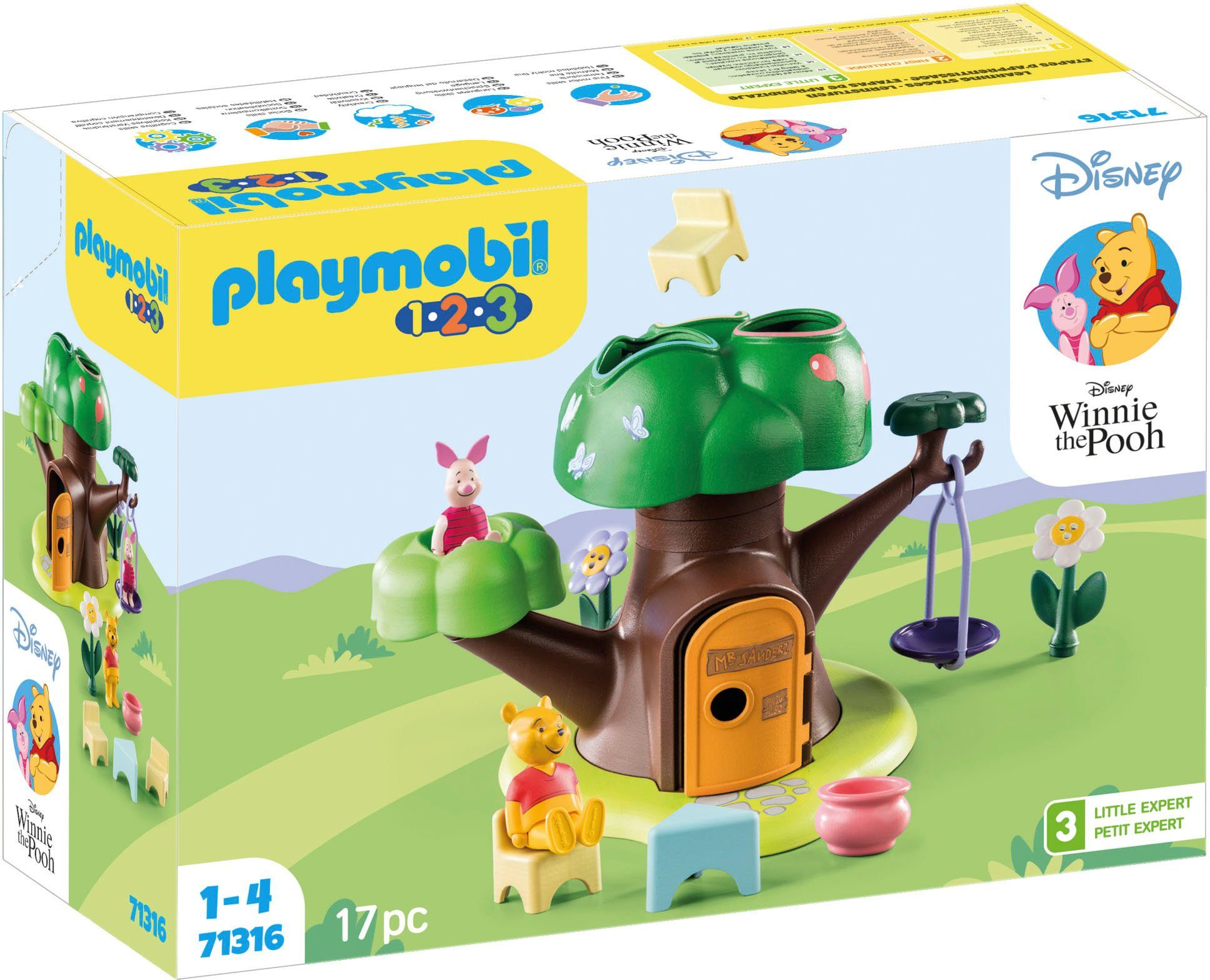 Playmobil® Konstruktions-Spielset Winnies & Ferkels Baumhaus (71316), Playmobil 1-2-3, (17 St), Made in Europe